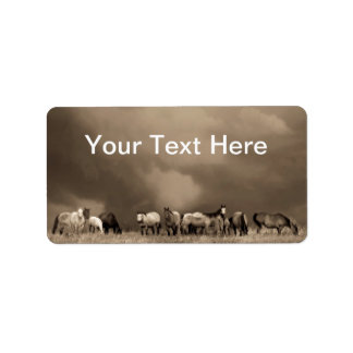 Horses on the Prairie labels