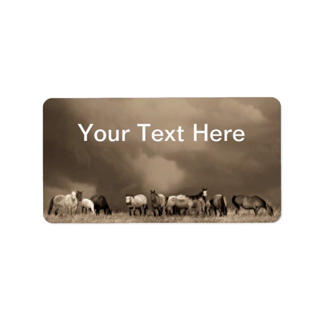 Horses on the Prairie labels (Front)