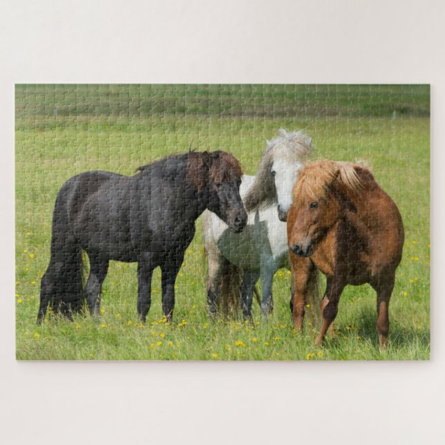 Horses on the Ranch, South Iceland Jigsaw Puzzle (Horizontal)