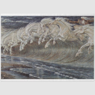 Horses painting decoupage paper