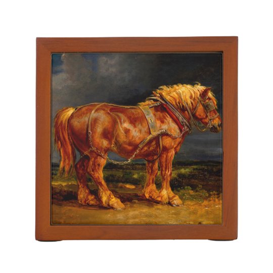 horses paintings oil desk organizer