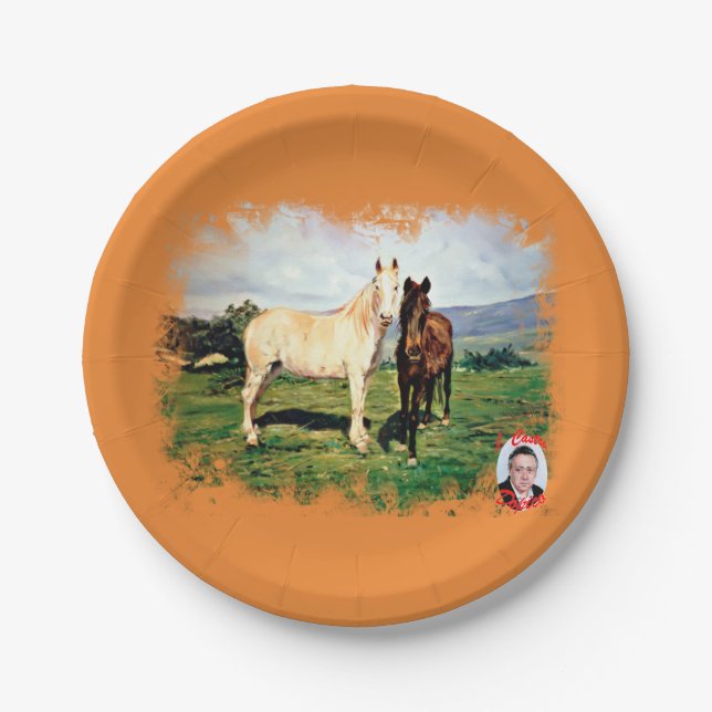 Horses Paper Plate (Front)