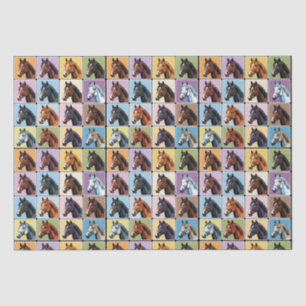 Horses Pattern Creative Craft Wrapping Equestrian Tissue Paper