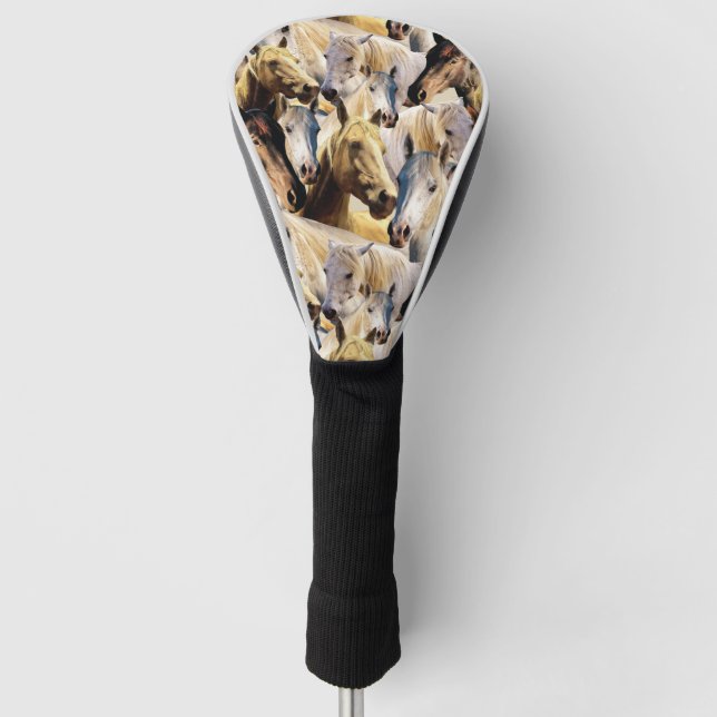 Horses pattern golf head cover (Front)