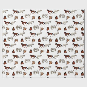 Horses Pattern wrapping paper