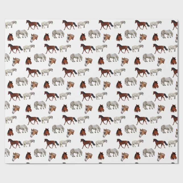 Horses Pattern wrapping paper (Flat)