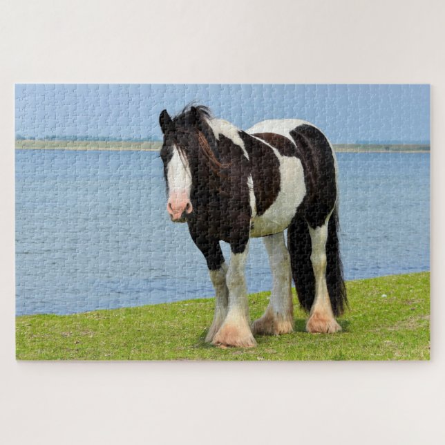Horses peeking their heads over stall doors jigsaw puzzle (Horizontal)