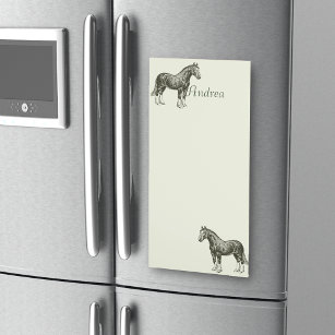 Horses Personalized Magnetic Notepad