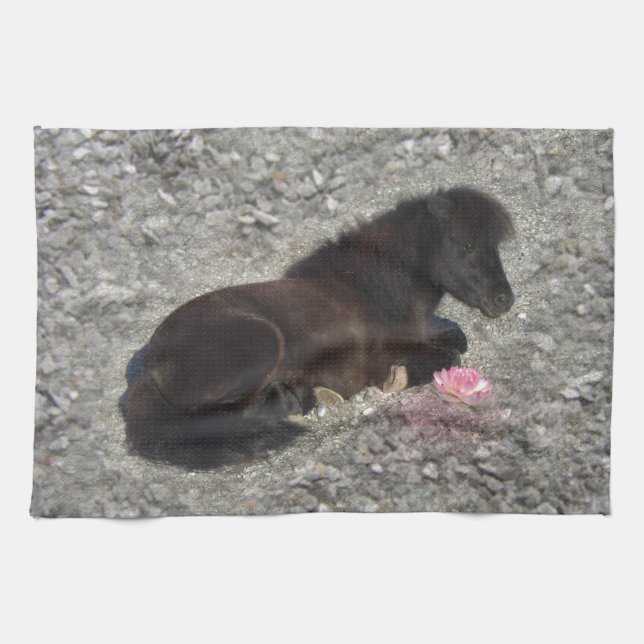 horses pony shetty animal minihorse kitchen towel (Horizontal)