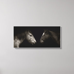 Horses portrait canvas print