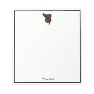 Horses - Preppy Equestrian Tack Saddle Colour Notepad