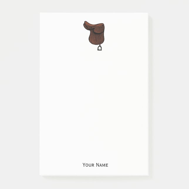 Horses - Preppy Equestrian Tack Saddle Colour Post-it Notes (Front)