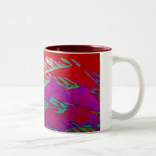 horses purple Two-Tone coffee mug
