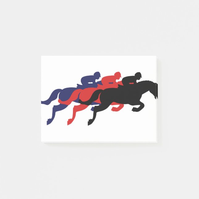 Horses Racing Post-it Notes (Front)