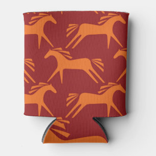 Horses: Red Seamless Equestrian Beauty. Can Cooler