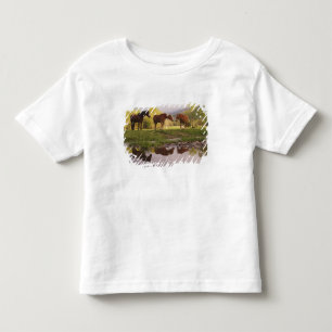 Horses reflected in small stream, Cades Cove, Toddler T-shirt