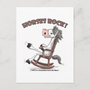 Horses Rock! Postcard