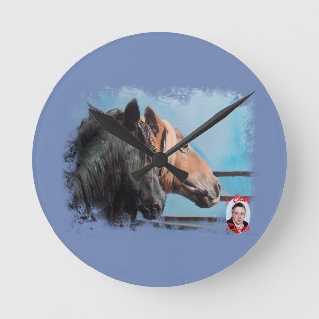 Horses Round Clock (Front)