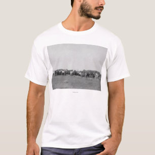 Horses Rounded up by Cowboys Photograph T-Shirt
