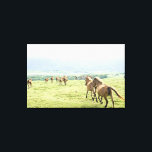 Horses running canvas print<br><div class="desc">Horses running on pasture. Okinawa Prefecture,  Japan | Yusuke Okada/amanaimagesRF | AssetID: 105661684</div>