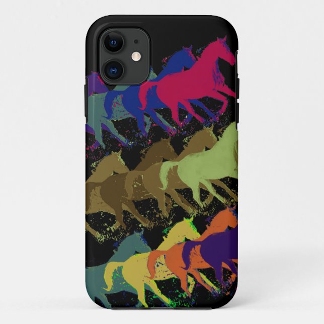 horses running Case-Mate iPhone case (Back)