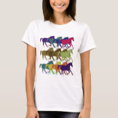 Horses Running, Farm Animals T-Shirt (Front)