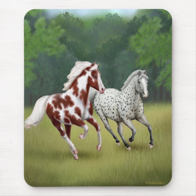 Horses Running Free Mousepad (Front)