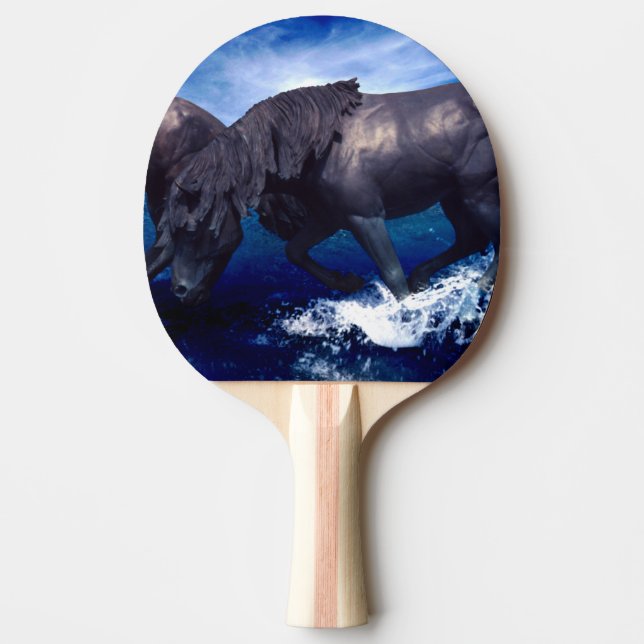 Horses Running In The Water landscape Ping Pong Paddle (Front)