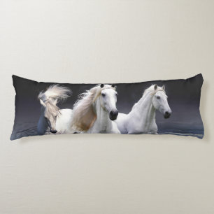 Horses running  throw pillow