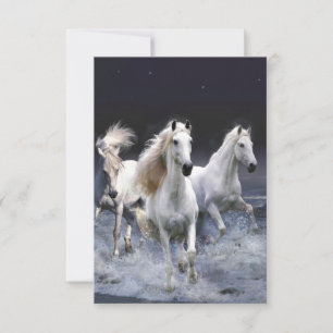 Horses running  throw pillow card