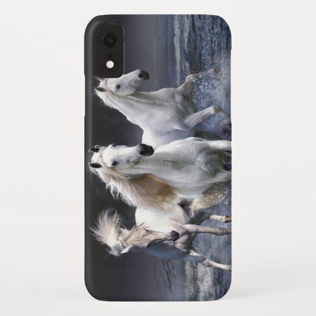 Horses running  throw pillow Case-Mate iPhone case (Back)