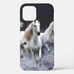Horses running  throw pillow iPhone 12 case