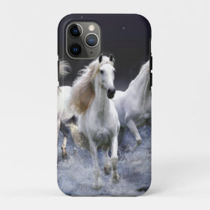 Horses running  throw pillow iPhone 11 pro case