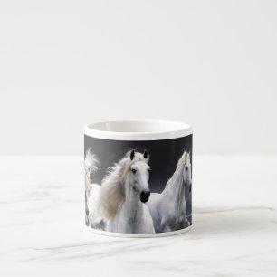 Horses running throw pillow espresso cup