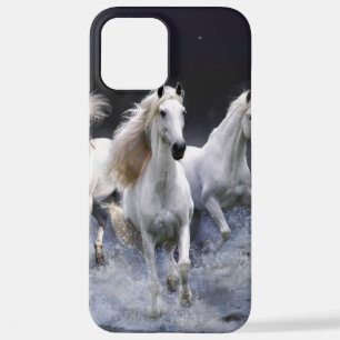 Horses running  throw pillow iPhone 12 pro max case
