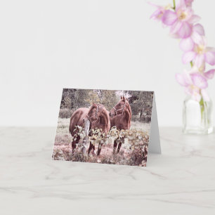 Horses Side-by-Side - Blank Card
