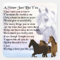 Horses Sister Poem