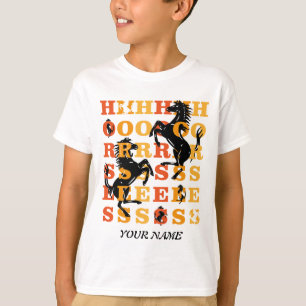 Horses Stallion Colourful Cute  T-Shirt