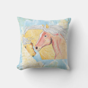 Horses Stronger together (Mum Stanworth ) Throw Pillow
