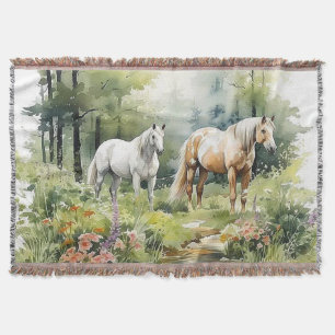 Horses throw blanket