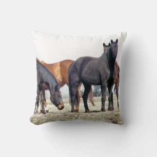 HORSES THROW PILLOW
