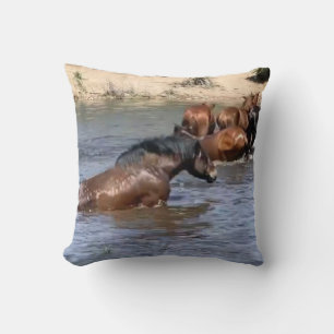 Horses Throw Pillow