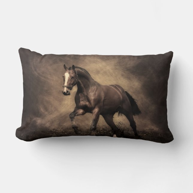 Horses Throw Pillow (Front)