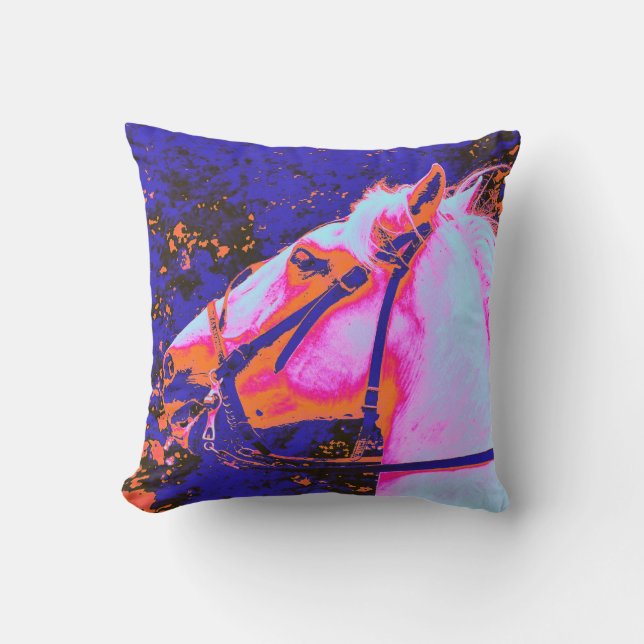 HORSES THROW PILLOW (Front)