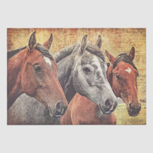 Horses Tissue paper for decoupage or collage