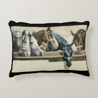 Horses Together Decorative Pillow