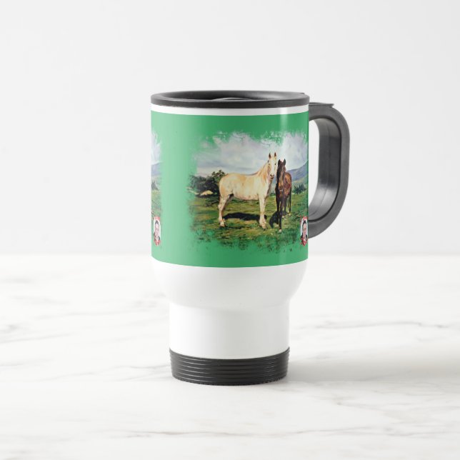 Horses Travel Mug (Front Right)