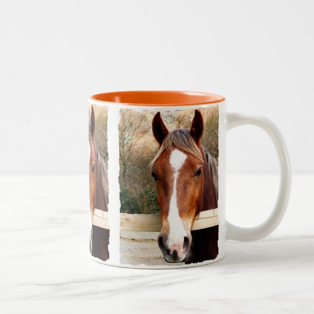 HORSES Two-Tone COFFEE MUG (Right)
