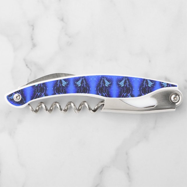 Horses Waiter's Corkscrew In Blue Moonlight Night (Back)
