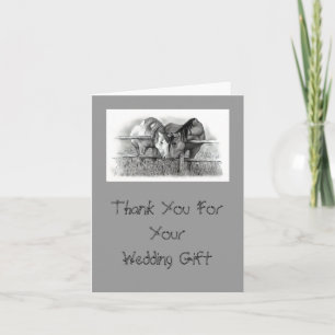 HORSES: WEDDING GIFT THANK YOU